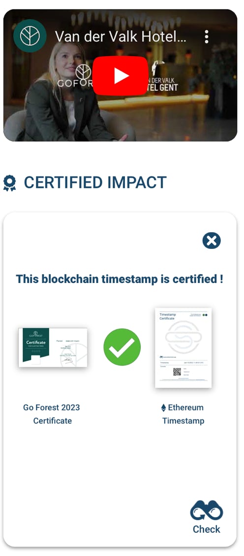 Timestamped in the blockchain
